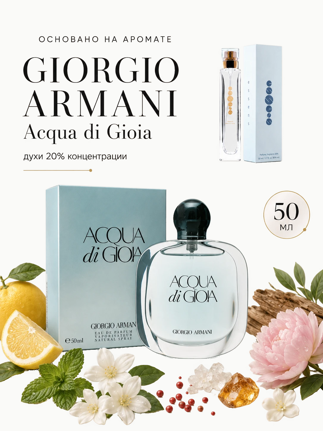 № 106 - ESSENS духи для любителей Giorgio Armani - Acqua Di Gioia · W106